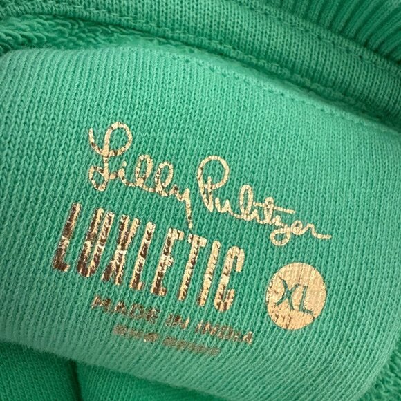 Lilly Pulitzer Luxletic Beach Combover Pullover Cabana Green XL - Picture 7 of 7